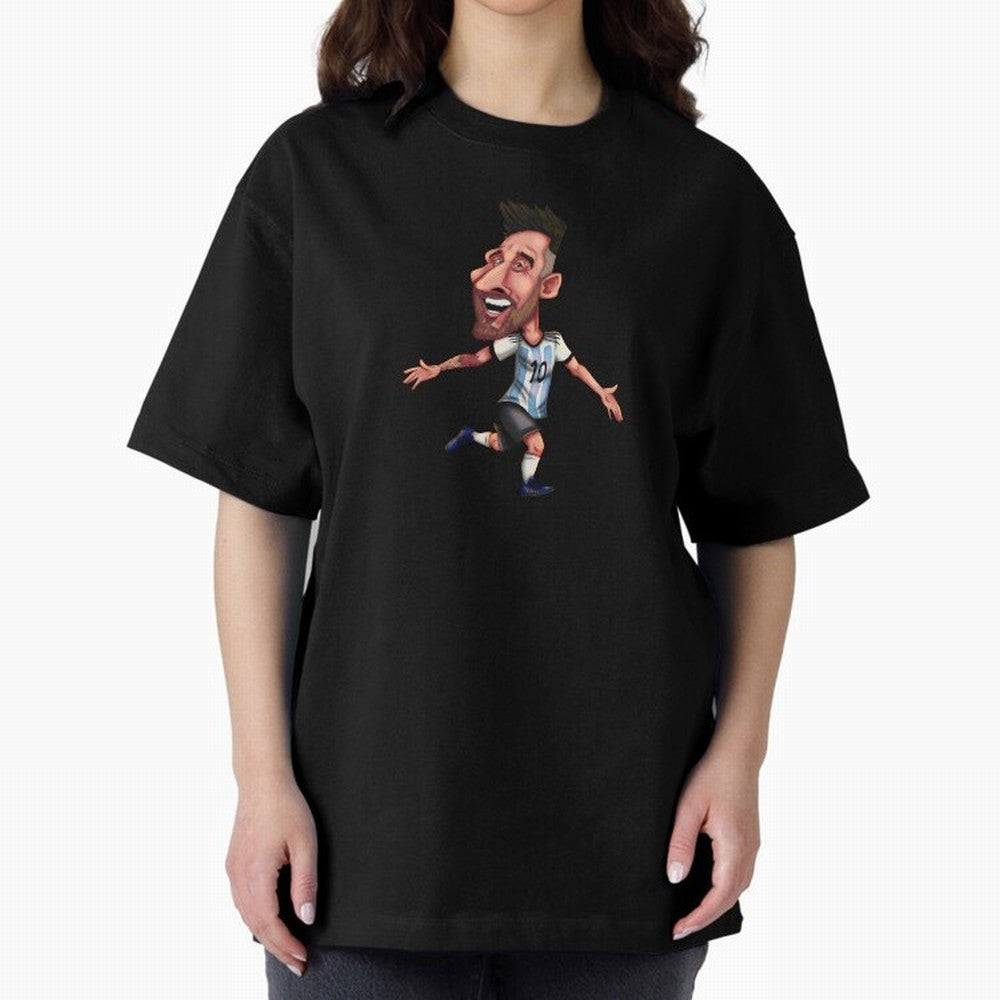 Lionel Messi Sticker Oversized T-Shirt Celebrate Rivalries and Pride in the FIFA World Cup 2026 USA Canada Mexico Journey through Haaland and Mbappe Highlights, Argentina Pride, Game Day Rituals, Football Legends, Country Pride and the Road to the