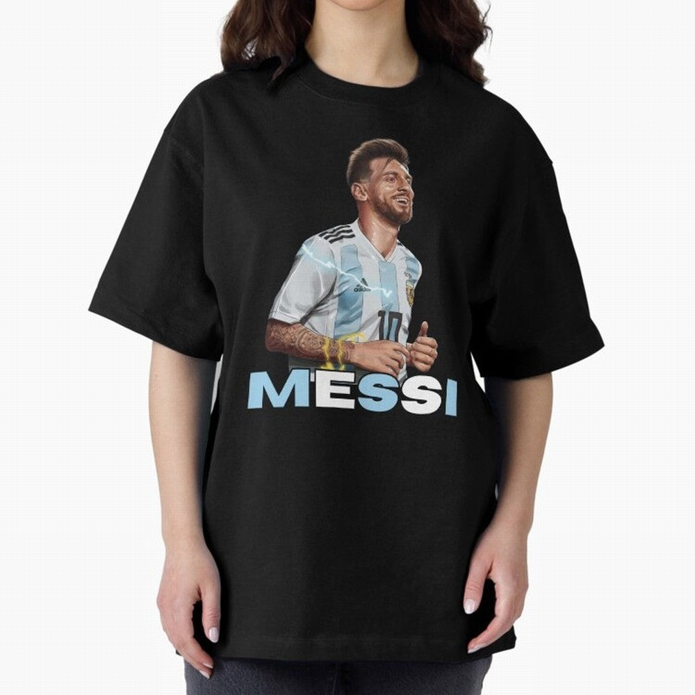 Lionel Messi Oversized T-Shirt Live the Energy of the FIFA World Cup 2026 USA Canada Mexico Journey through Messi, Neymar and Mbappe Highlights, England, France and Netherlands Pride, Supporter Pride, Iconic Celebrations, Legendary Names and Global