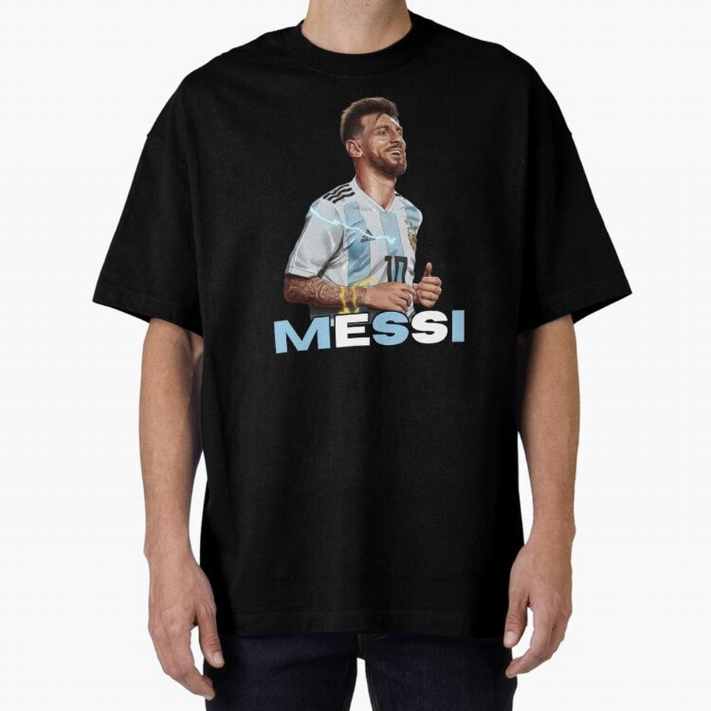 Lionel Messi Oversized T-Shirt Live the Energy of the FIFA World Cup 2026 USA Canada Mexico Journey through Messi, Neymar and Mbappe Highlights, England, France and Netherlands Pride, Supporter Pride, Iconic Celebrations, Legendary Names and Global