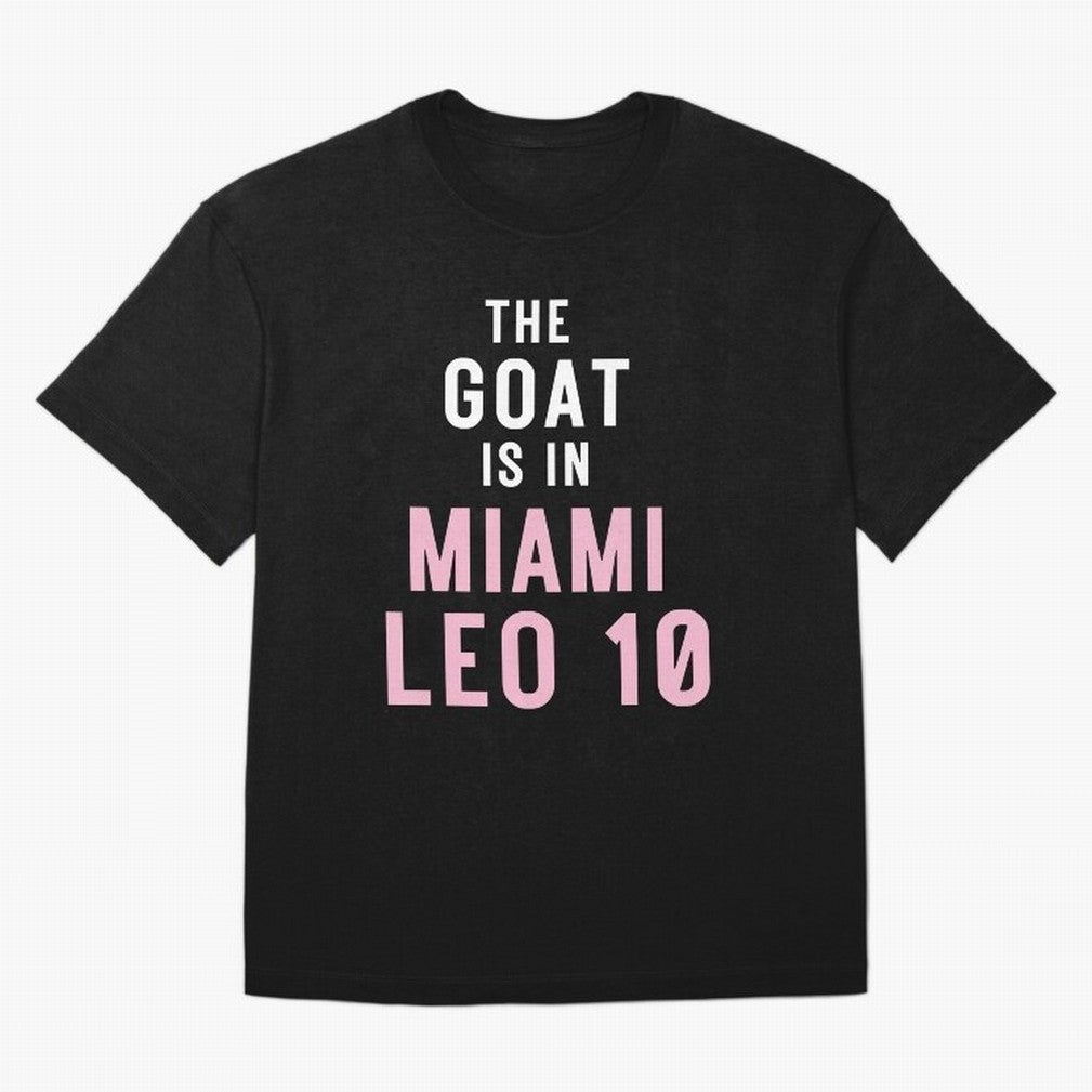 The Goat is in Miami - Leo 10 Essential T-Shirt Celebrate Golden Goal Energy in Global Football Passion for FIFA World Cup 2026, Highlighting Mbappe, Spain and Netherlands, Retro Football Energy, Iconic Rivalries, Trophy Chase Drama and Stadium