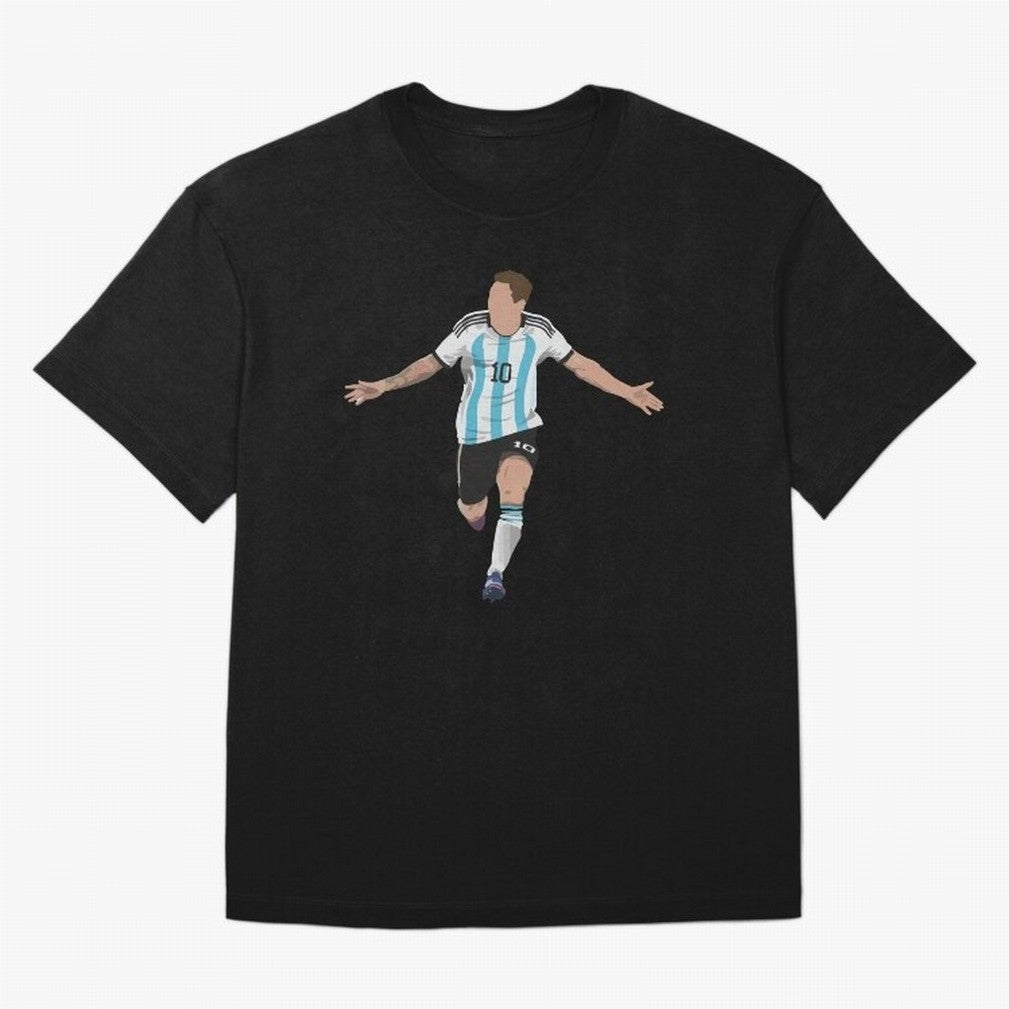 Messi Goal World Cup 2022 Oversized T-Shirt Stand Out with Spirit from FIFA World Cup 2026 Group Stage Spirit, Centered on Brazil, Portugal and Argentina, Neymar, Soccer Culture, Superstar Moments, National Team Dreams and Competitive Fire; Made