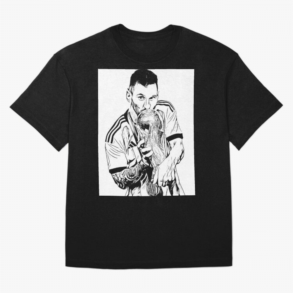 Lionel Messi white and black art Oversized T-Shirt Build FIFA World Cup 2026 Group Stage Spirit, Filled with England and Germany, Haaland, Stadium Memories, Football Loyalty, International Chants and Championship Tradition; Made for Die Hard