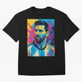 Argentina World Champs Messi Number Oversized T-Shirt Spotlight FIFA World Cup 2026 Group Stage Highlighting Cristiano Ronaldo, England Energy, Classic Soccer Heritage, Championship Pressure, Fan Loyalty and International Pride; Ideal for