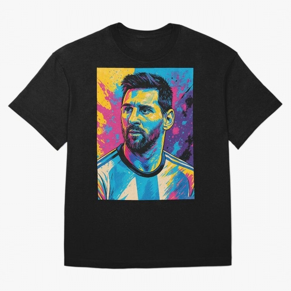 Argentina World Champs Messi Number Oversized T-Shirt Spotlight FIFA World Cup 2026 Group Stage Highlighting Cristiano Ronaldo, England Energy, Classic Soccer Heritage, Championship Pressure, Fan Loyalty and International Pride; Ideal for