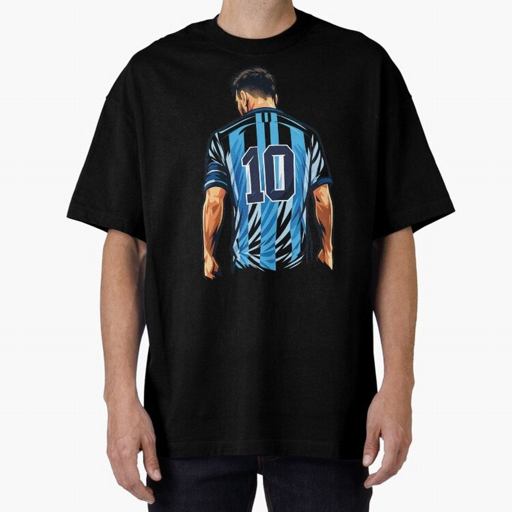 Messi 10 legend Oversized T-Shirt Follow Every Goal of FIFA World Cup 2026 USA Canada Mexico Spirit, Featuring England, Cristiano Ronaldo, Football Passion, Legendary Performances, Festival Vibes and Supporter Community; Great for Watch Parties,