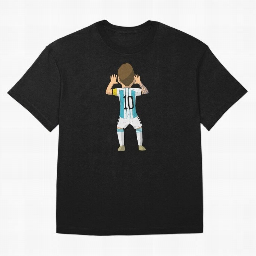 Cartoon Illustration Messi vs Netherlands World Cup Qatar 2022 Oversized T-Shirt Keep Football History Alive during FIFA World Cup 2026 USA Canada Mexico Spirit, with Spain and Netherlands, CR7, Tournament Hype, Historic Matchups, Family Viewing