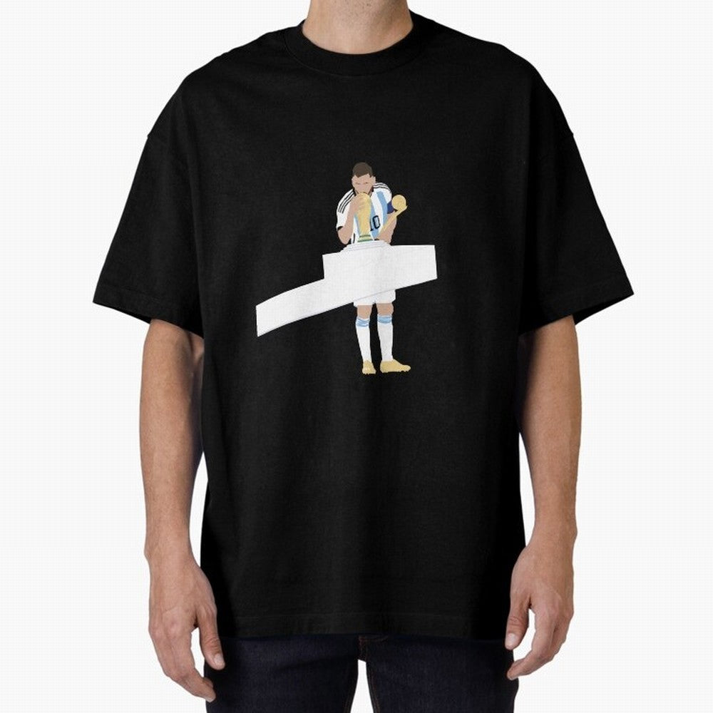 Messi minimalist design Oversized T-Shirt Follow Every Goal of Match Day Hype around FIFA World Cup 2026, CR7 and Messi, Argentina, Supporter Pride, Iconic Celebrations, Legendary Names and Global Match Day Energy; Ideal for Football Dads, Football