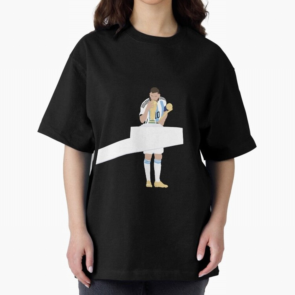 Messi minimalist design Oversized T-Shirt Follow Every Goal of Match Day Hype around FIFA World Cup 2026, CR7 and Messi, Argentina, Supporter Pride, Iconic Celebrations, Legendary Names and Global Match Day Energy; Ideal for Football Dads, Football