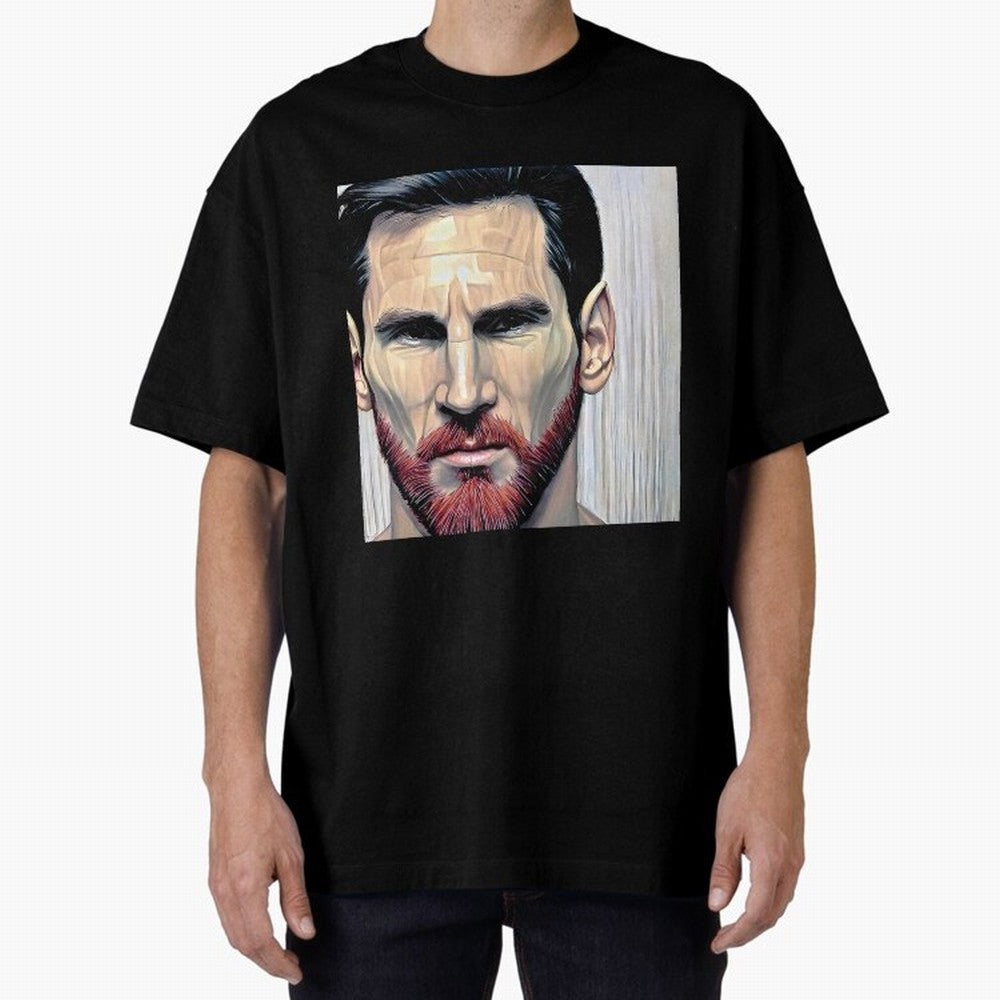 Cartoon-like Messi Oversized T-Shirt Cheer for the FIFA World Cup 2026 USA Canada Mexico Journey through CR7 Highlights, Germany Pride, Champion Mindset, Group Stage Buzz, Knockout Tension and Passionate Fan Culture; Great for Supporters Who Love