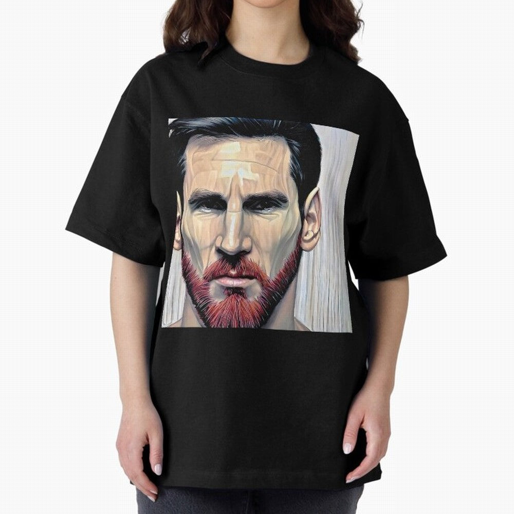 Cartoon-like Messi Oversized T-Shirt Cheer for the FIFA World Cup 2026 USA Canada Mexico Journey through CR7 Highlights, Germany Pride, Champion Mindset, Group Stage Buzz, Knockout Tension and Passionate Fan Culture; Great for Supporters Who Love