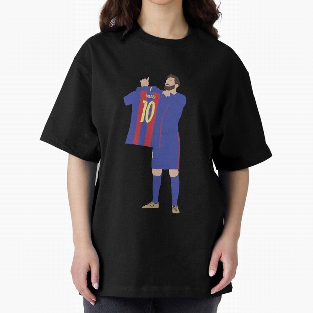 Messi minimalist design Oversized T-Shirt Elevate FIFA World Cup 2026 USA Canada Mexico Inspired by Messi, CR7 and Mbappe, Germany Energy, Stadium Memories, Football Loyalty, International Chants and Championship Tradition; Created for Match Day