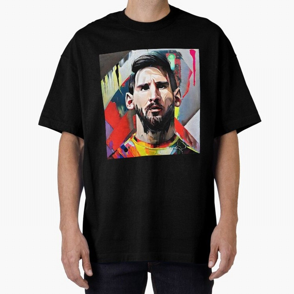 Billboard with Messi Boxy T-Shirt Make the Season About FIFA World Cup 2026 Group Stage for Fans of CR7 and Messi and Spain and Netherlands, Bringing Sports Nostalgia, International Competition, Famous Players and Unforgettable Victories; Made for