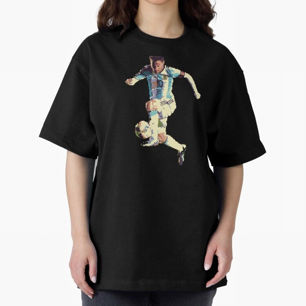 Lionel Messi Oversized T-Shirt Bring Champion Energy into FIFA World Cup 2026 for Fans of Cristiano Ronaldo and Portugal, Bringing Retro Football Energy, Iconic Rivalries, Trophy Chase Drama and Stadium Atmosphere; Ideal for Fans Who Follow Messi,