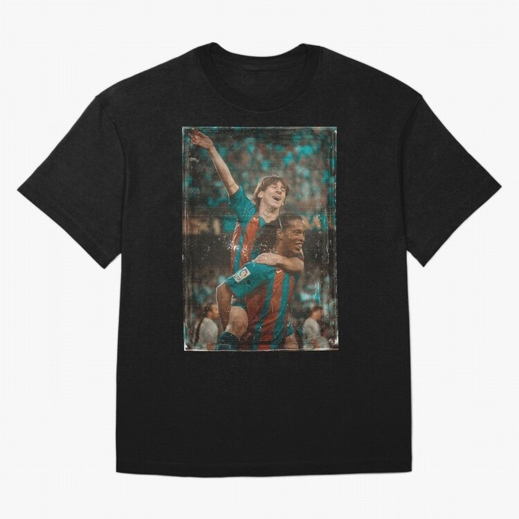 Messi and Ronaldinho Vintage Classic T-Shirt Represent Football Lovers during Global Football Passion for FIFA World Cup 2026 Group Stage, Filled with Haaland, England, Stadium Memories, Football Loyalty, International Chants and Championship