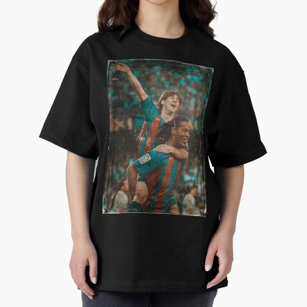 Messi and Ronaldinho Vintage Classic T-Shirt Represent Football Lovers during Global Football Passion for FIFA World Cup 2026 Group Stage, Filled with Haaland, England, Stadium Memories, Football Loyalty, International Chants and Championship