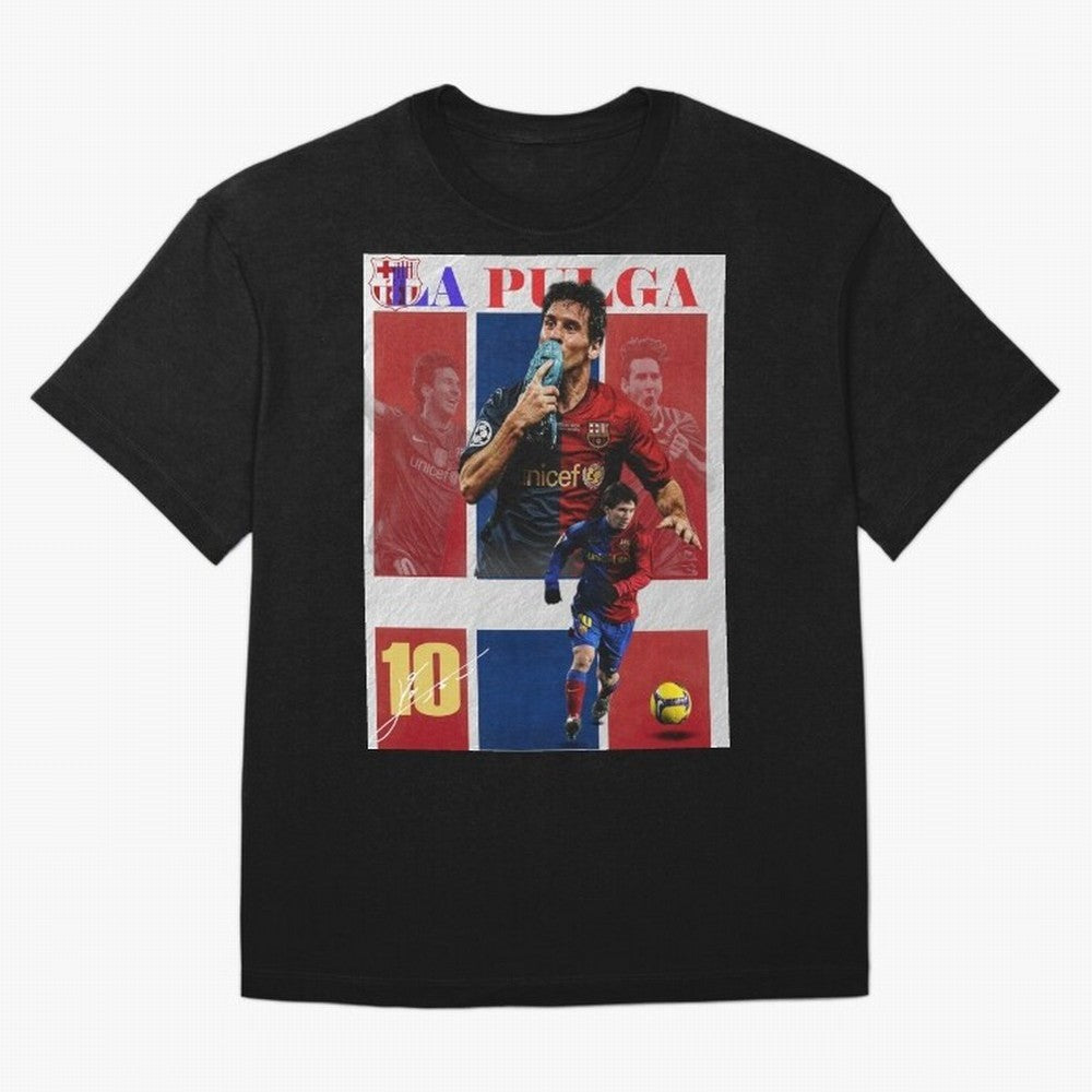 Lionel Messi 2009 UCL Barcelona Poster Oversized T-Shirt Discover FIFA World Cup 2026 USA Canada Mexico for Fans of Haaland and Mbappe and Argentina, Bringing Stadium Memories, Football Loyalty, International Chants and Championship Tradition;