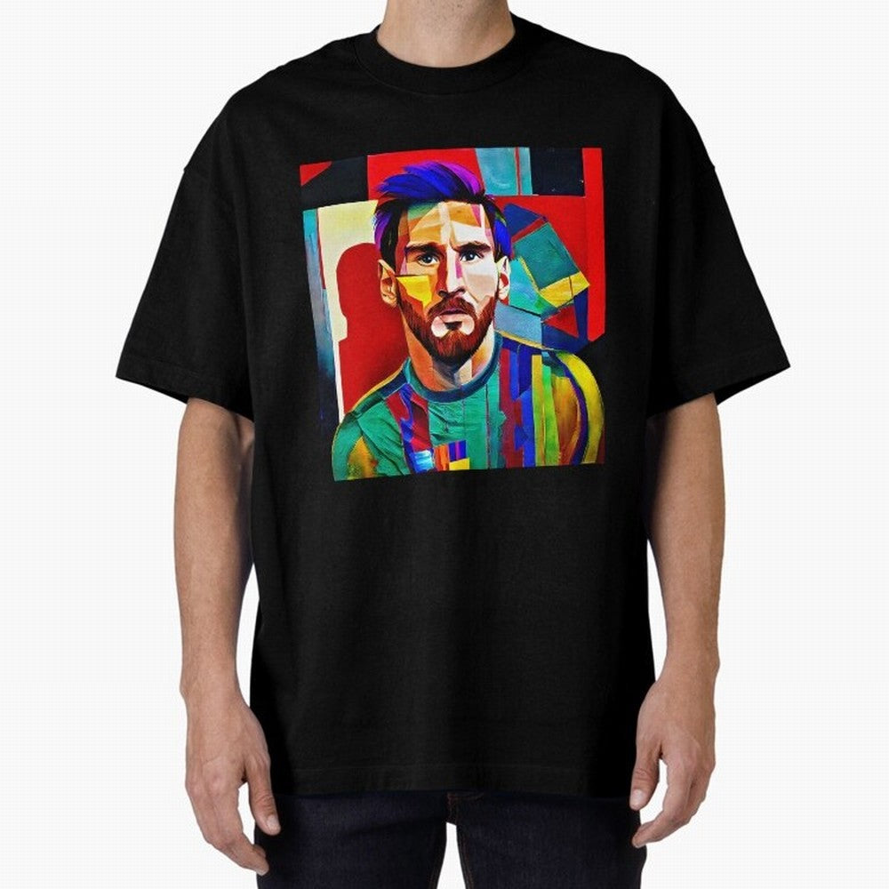 digital image of Messi Oversized T-Shirt Celebrate the Road through FIFA World Cup 2026 USA Canada Mexico for Fans of Haaland and Brazil, Portugal and Argentina, Bringing Global Supporter Spirit, Legendary Goals, National Colors and Tournament