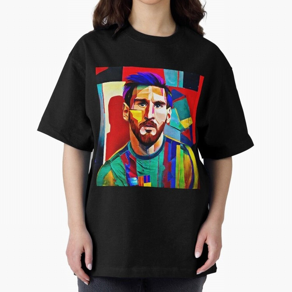 digital image of Messi Oversized T-Shirt Celebrate the Road through FIFA World Cup 2026 USA Canada Mexico for Fans of Haaland and Brazil, Portugal and Argentina, Bringing Global Supporter Spirit, Legendary Goals, National Colors and Tournament