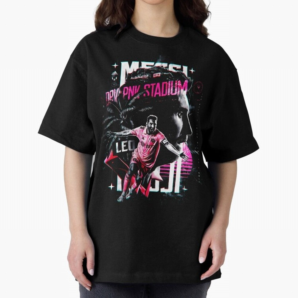 The King Leo Messi Legend Oversized T-Shirt Showcase Global Football Passion for FIFA World Cup 2026 Group Stage, Filled with Messi and Cristiano Ronaldo, England, Supporter Pride, Iconic Celebrations, Legendary Names and Global Match Day Energy;