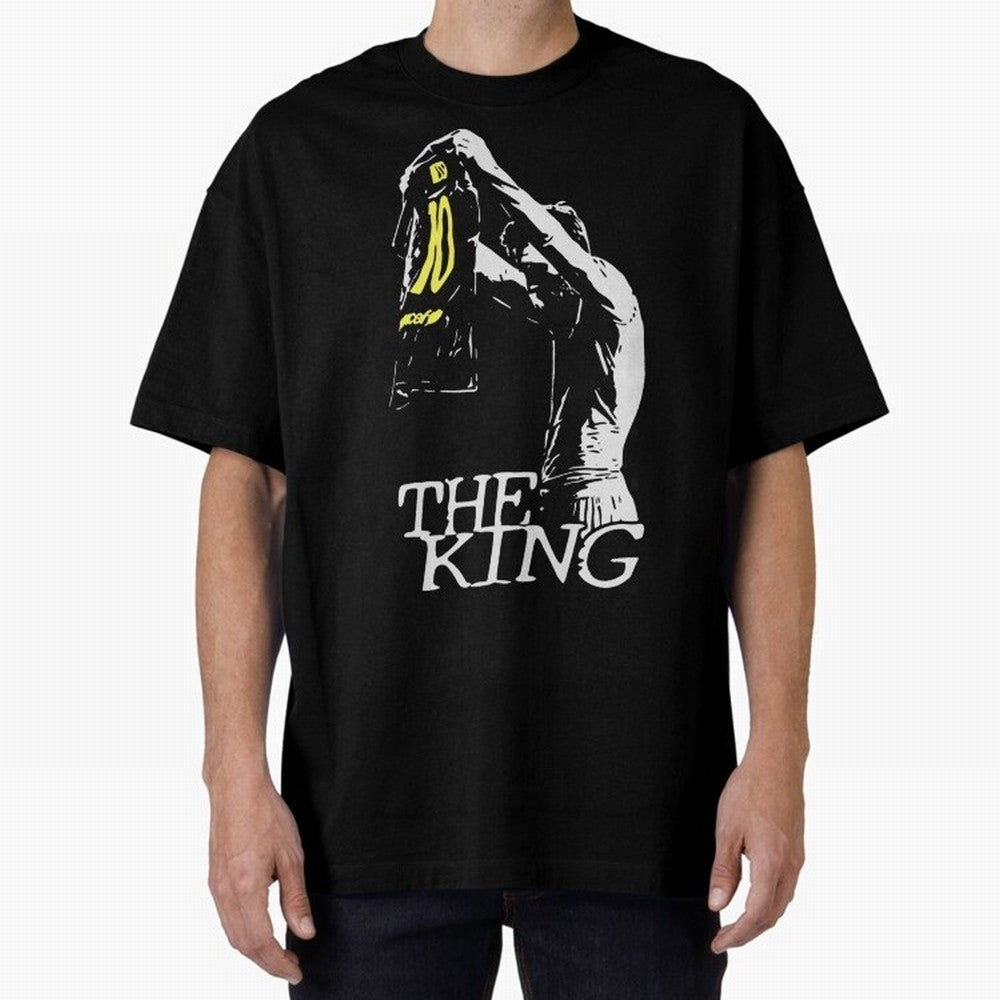 The King Leo Messi Legend Oversized T-Shirt Make Every Kick Count in FIFA World Cup 2026 Group Stage for Fans of Messi and Cristiano Ronaldo and Argentina, France and Brazil, Bringing Supporter Pride, Iconic Celebrations, Legendary Names and Global