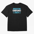 Argentina Campeones 2024 Oversized T-Shirt Make Memories around FIFA World Cup 2026 for Fans of Messi, Neymar and Mbappe and Argentina and Brazil, Bringing Football Passion, Legendary Performances, Festival Vibes and Supporter Community; Built for