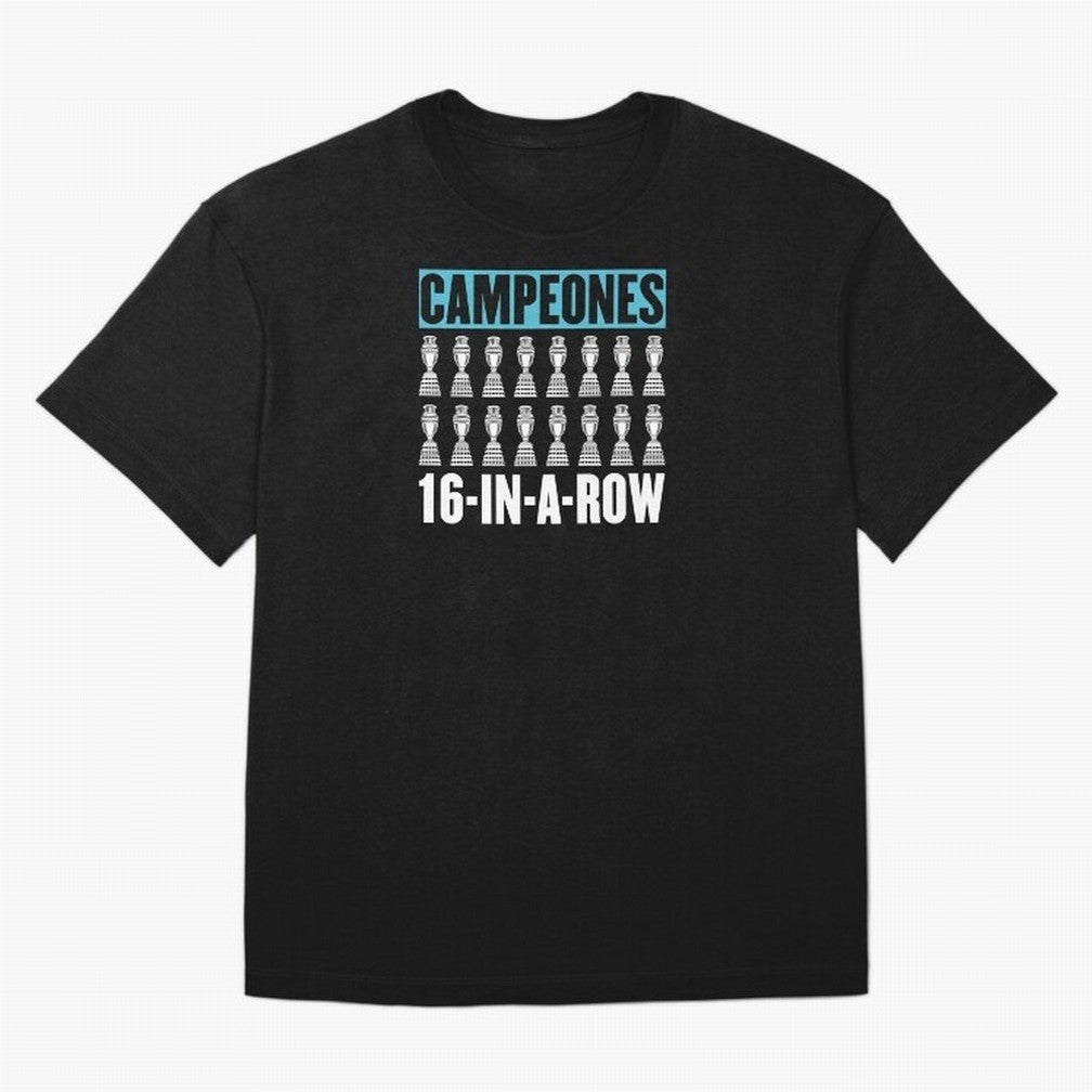 CHAMPIONS 16-IN-A-ROW Classic T-Shirt Relive the Noise and Pride of FIFA World Cup 2026 Group Stage Spirit, Driven by Spain, Mbappe, Sports Nostalgia, International Competition, Famous Players and Unforgettable Victories; Created for Match Day
