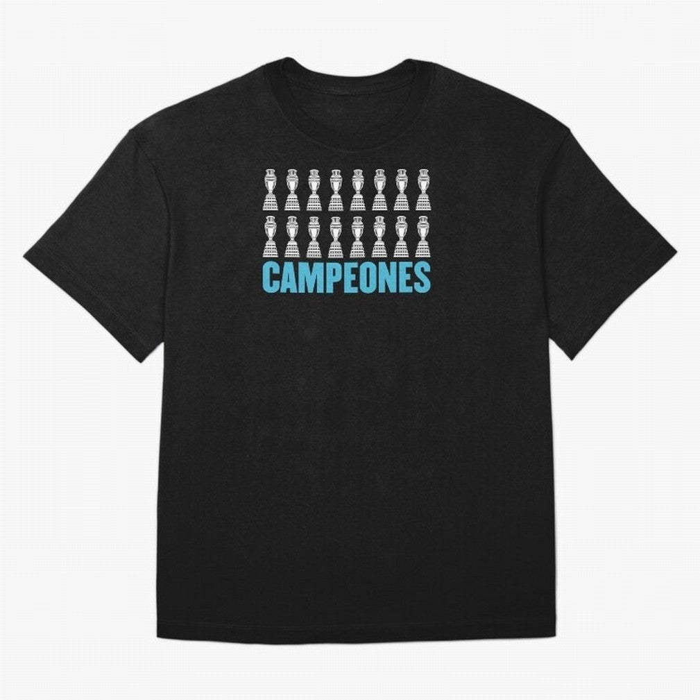 Campeones! Classic T-Shirt Capture Stadium Memories from the FIFA World Cup 2026 Journey through Messi and Cristiano Ronaldo Highlights, Portugal, Spain and Germany Pride, Soccer Culture, Superstar Moments, National Team Dreams and Competitive