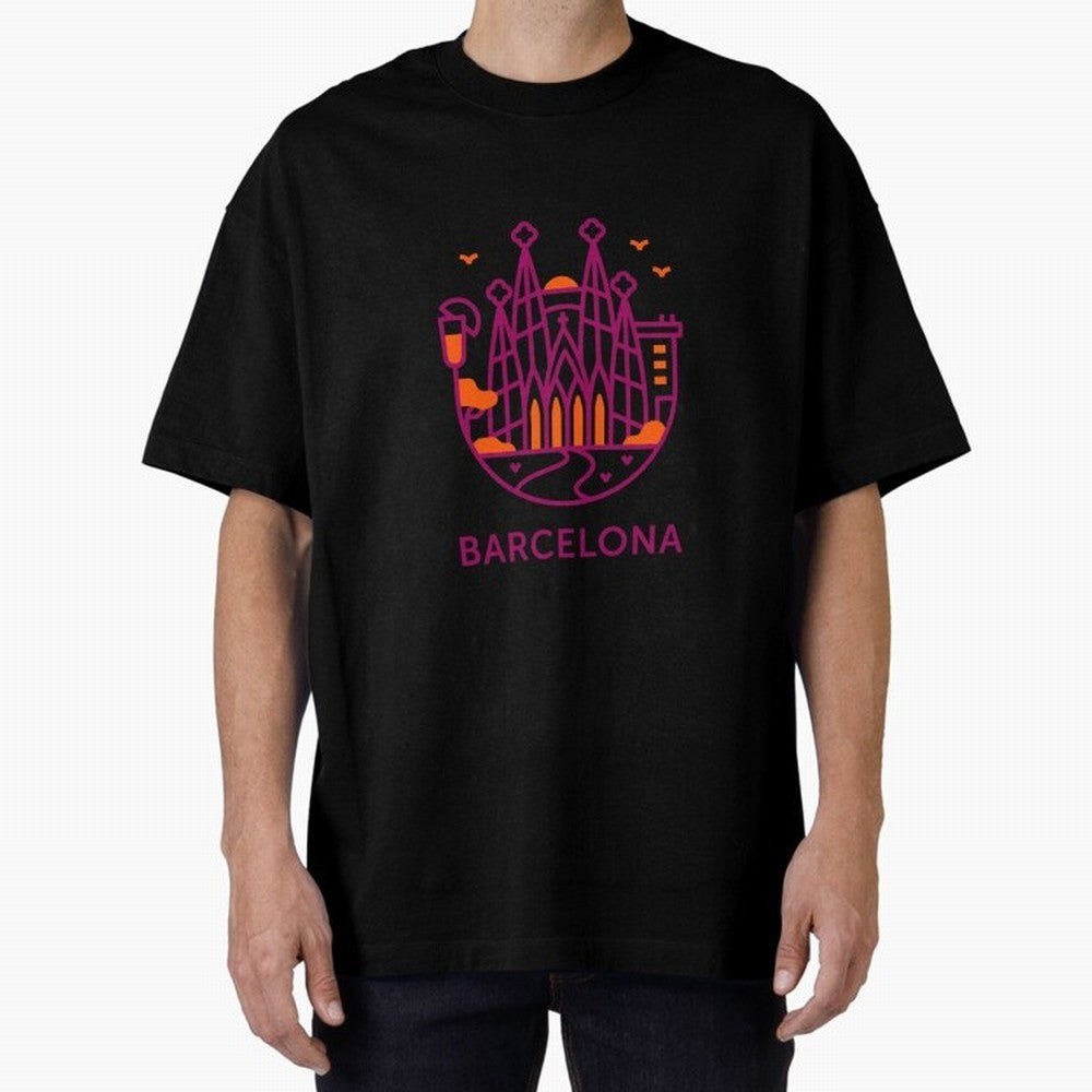Luggage Barcelona Oversized T-Shirt Celebrate Classic Football Spirit in FIFA World Cup 2026 Built around Cristiano Ronaldo, Argentina and Brazil Energy, Vintage Soccer Flavor, Modern Football Stars, National Flags and Final Night Emotion; Great