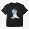 Messi Celebrates Argentina Victory Classic T-Shirt Relive the Noise and Pride of Match Day Hype around FIFA World Cup 2026 USA Canada Mexico, Messi, Neymar and Mbappe, France and Portugal, Football Festival Excitement, Trophy Ambitions, Country