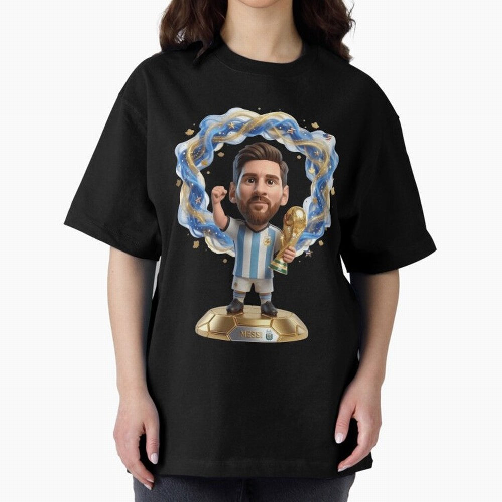Messi Argentina 2026 - Legend Soccer Chibi 3D Classic T-Shirt Enjoy the Biggest Football Party of Global Football Passion for FIFA World Cup 2026 Group Stage, Celebrating CR7 and Messi, Argentina, France and Brazil, Classic Soccer Heritage,