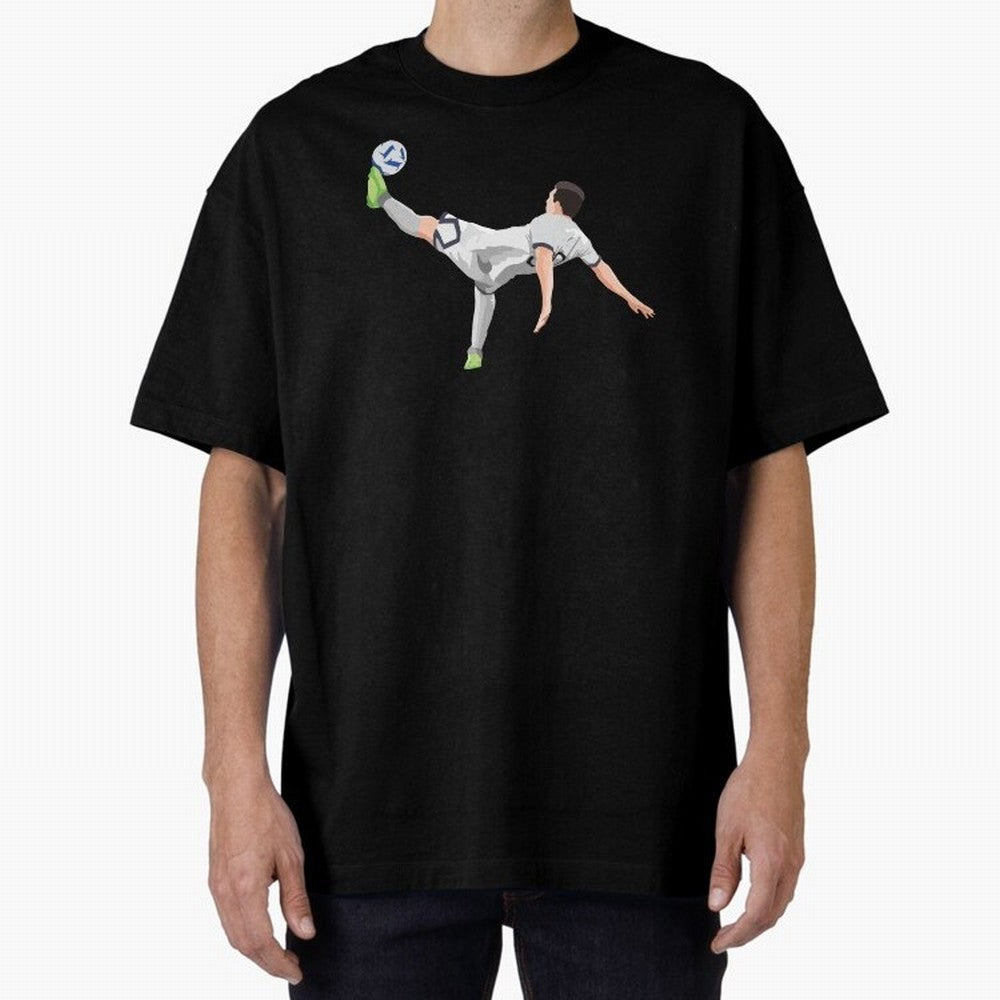 Messi Bicycle Kick Oversized T-Shirt Represent FIFA World Cup 2026 Group Stage for Fans of Neymar and Brazil, Bringing Goal Celebration Energy, Supporter Heritage, Football Icons and Worldwide Tournament Joy; Made for Die Hard Supporters, Soccer