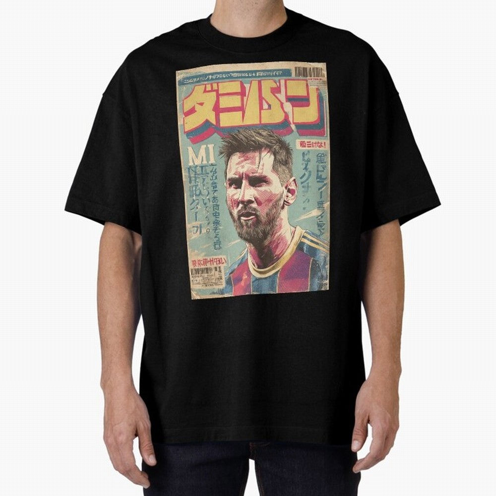 Messi the Goat Japanese Vintage Poster Classic T-Shirt Celebrate Classic Football Spirit in Match Day Hype around FIFA World Cup 2026 USA Canada Mexico, Mbappe, Brazil, Classic Soccer Heritage, Championship Pressure, Fan Loyalty and International
