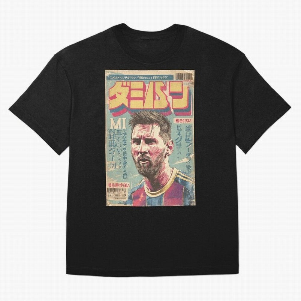 Messi the Goat Japanese Vintage Poster Classic T-Shirt Celebrate Classic Football Spirit in Match Day Hype around FIFA World Cup 2026 USA Canada Mexico, Mbappe, Brazil, Classic Soccer Heritage, Championship Pressure, Fan Loyalty and International