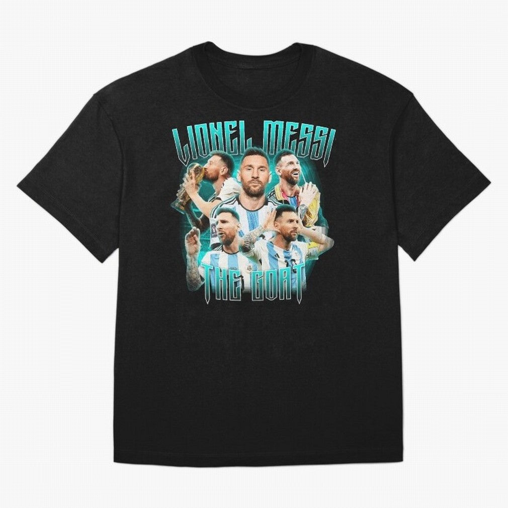 Messi Pop Art Portrait Oversized T-Shirt Get Ready for the FIFA World Cup 2026 USA Canada Mexico Journey through Mbappe and Neymar Highlights, Portugal, Spain and Germany Pride, Football Festival Excitement, Trophy Ambitions, Country Rivalries and