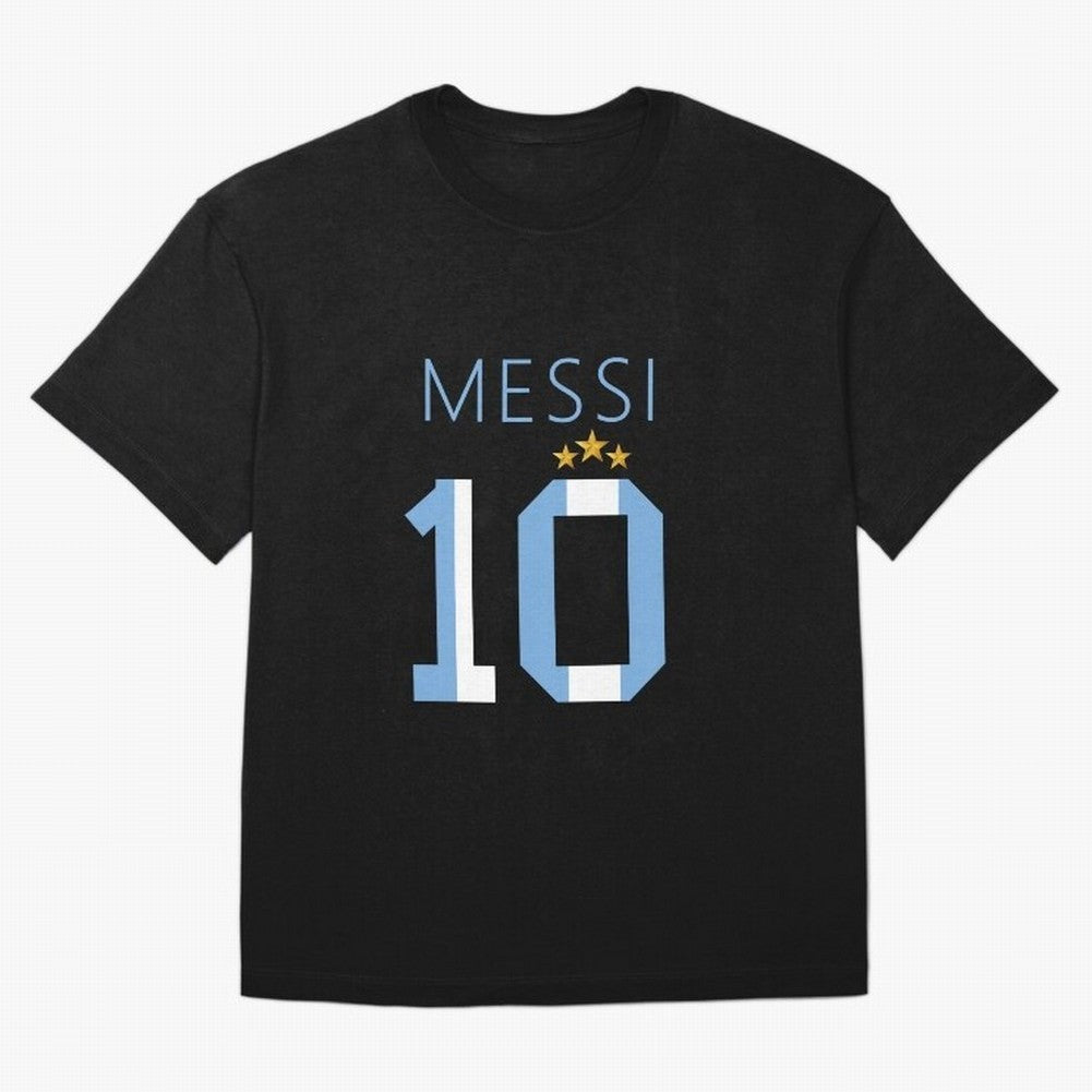 Messi argentina number 10 with 3 stars ver 1 Classic T-Shirt Join the Countdown to Match Day Hype around FIFA World Cup 2026, Mbappe and Neymar, Brazil, Portugal and Argentina, Soccer Culture, Superstar Moments, National Team Dreams and Competitive