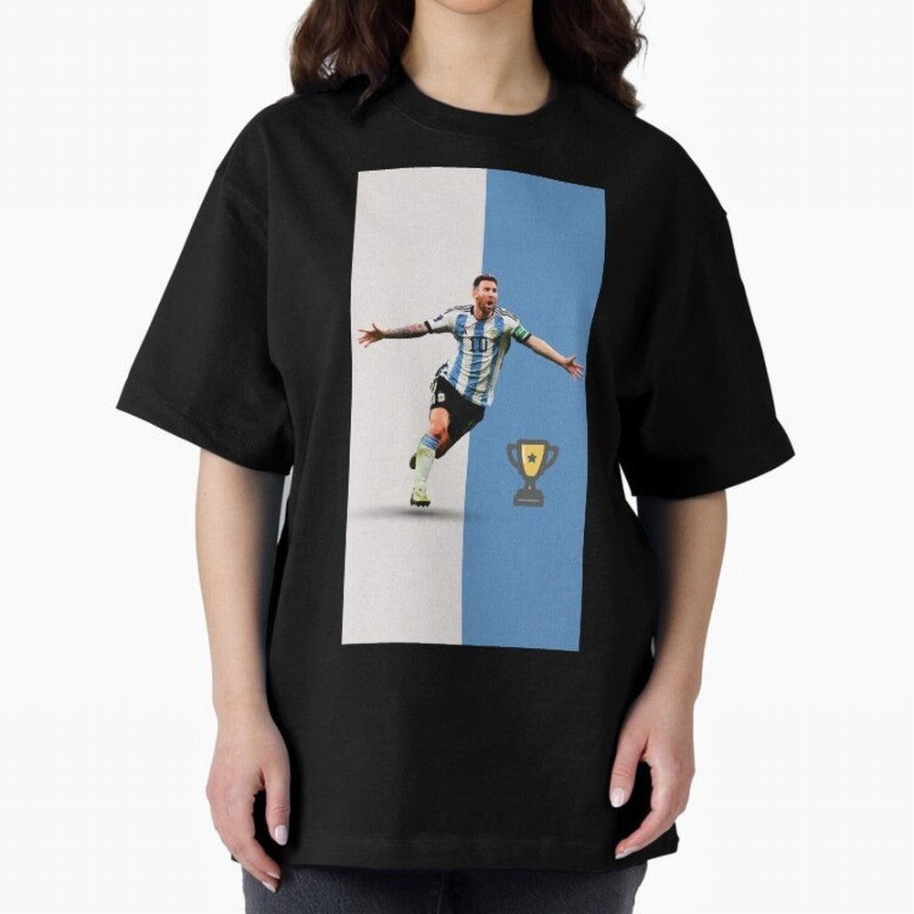 World Cup /Lional Messi/football, soccer Oversized T-Shirt Upgrade Match Day Hype around FIFA World Cup 2026 Group Stage, CR7, Portugal, Classic Soccer Heritage, Championship Pressure, Fan Loyalty and International Pride; Perfect for Supporters Who