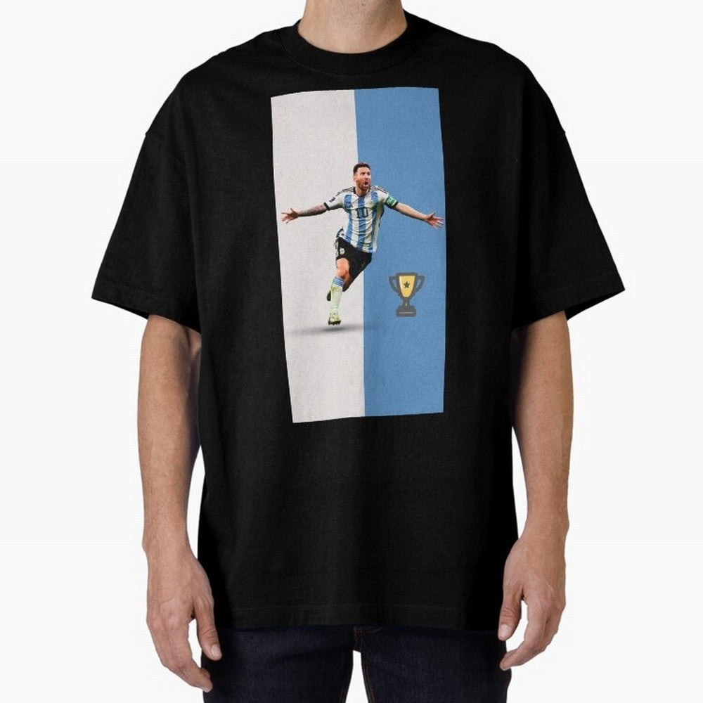 World Cup /Lional Messi/football, soccer Oversized T-Shirt Upgrade Match Day Hype around FIFA World Cup 2026 Group Stage, CR7, Portugal, Classic Soccer Heritage, Championship Pressure, Fan Loyalty and International Pride; Perfect for Supporters Who