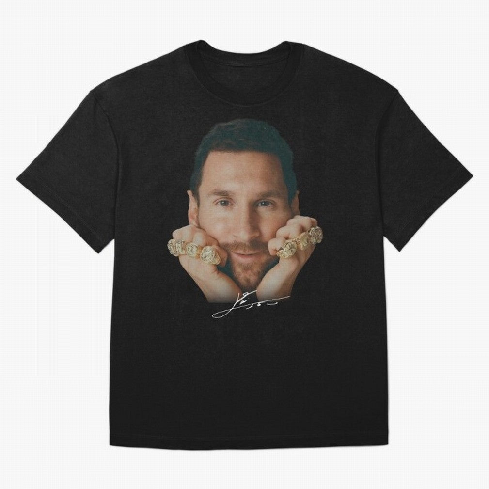 Lionel Messi 8 Ballon d'Or Gold Rings Classic T-Shirt Celebrate the Biggest Stage of the FIFA World Cup 2026 Group Stage Journey through Messi and Cristiano Ronaldo Highlights, Spain Pride, Champion Mindset, Group Stage Buzz, Knockout Tension and
