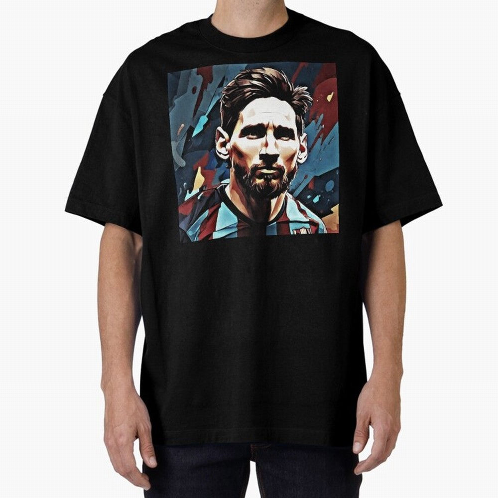 Messi The GOAT Oversized T-Shirt Celebrate Fan Culture around Global Football Passion for FIFA World Cup 2026, Centered on Messi, Argentina and Brazil, Global Supporter Spirit, Legendary Goals, National Colors and Tournament Celebration; Great for