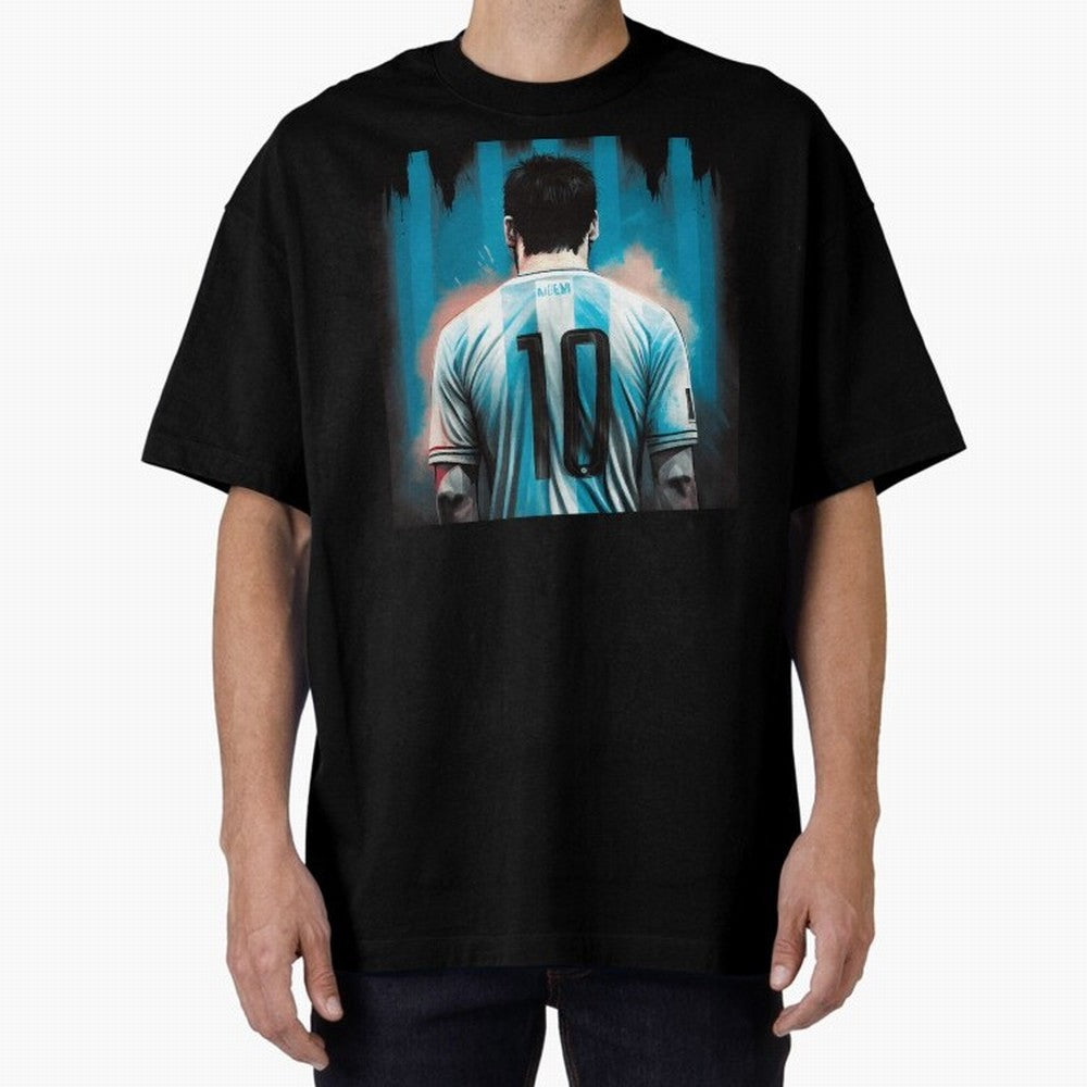 Messi The GOAT Oversized T-Shirt Bring Retro Soccer Energy to Match Day Hype around FIFA World Cup 2026 USA Canada Mexico, Haaland, Argentina and Brazil, Tournament Hype, Historic Matchups, Family Viewing Parties and Global Sports Pride; Made for