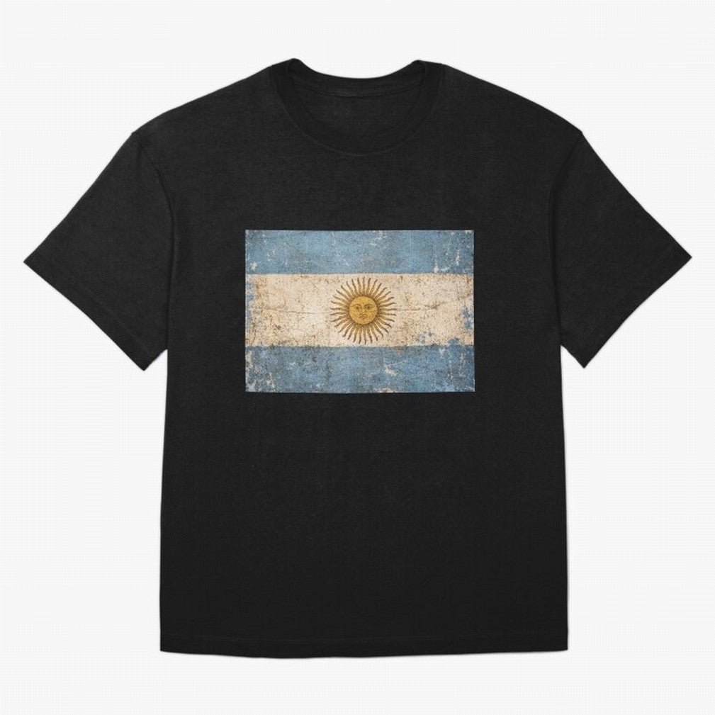 Vintage Argentina Flag Soccer Fan Design Classic T-Shirt Carry the Colors and Pride of FIFA World Cup 2026 Group Stage for Fans of Mbappe and France, Bringing Match Day Excitement, Supporter Culture, Golden Goals and Global Football Passion;