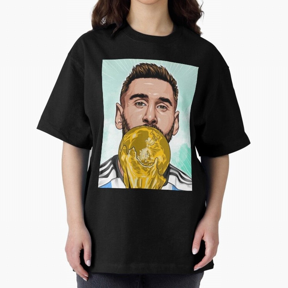 Messi goat Oversized T-Shirt Celebrate National Team Dreams in FIFA World Cup 2026 USA Canada Mexico Featuring Haaland and Mbappe, Argentina and Brazil Energy, Game Day Rituals, Football Legends, Country Pride and the Road to the Final; Great for