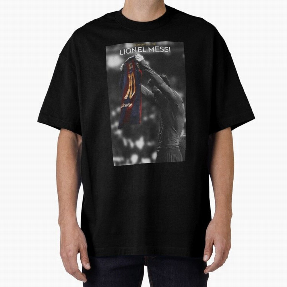 Lionel Messi GOAT Boxy T-Shirt Fuel the Hype around Global Football Passion for FIFA World Cup 2026 USA Canada Mexico, Filled with Haaland and Mbappe, Brazil, Portugal and Argentina, Sports Nostalgia, International Competition, Famous Players and