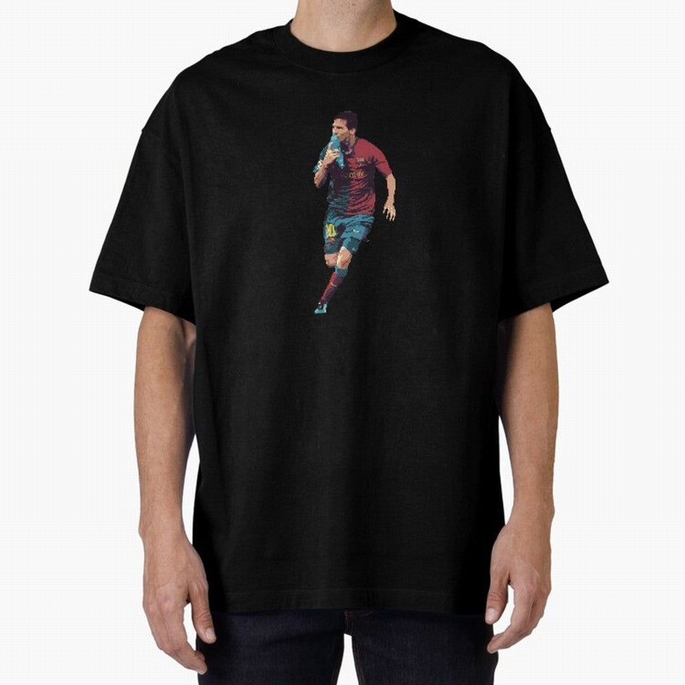 Lionel Messi Oversized T-Shirt Celebrate Fan Culture around Match Day Hype around FIFA World Cup 2026 Group Stage, Messi, CR7 and Mbappe, Portugal, Global Supporter Spirit, Legendary Goals, National Colors and Tournament Celebration; Made for Die