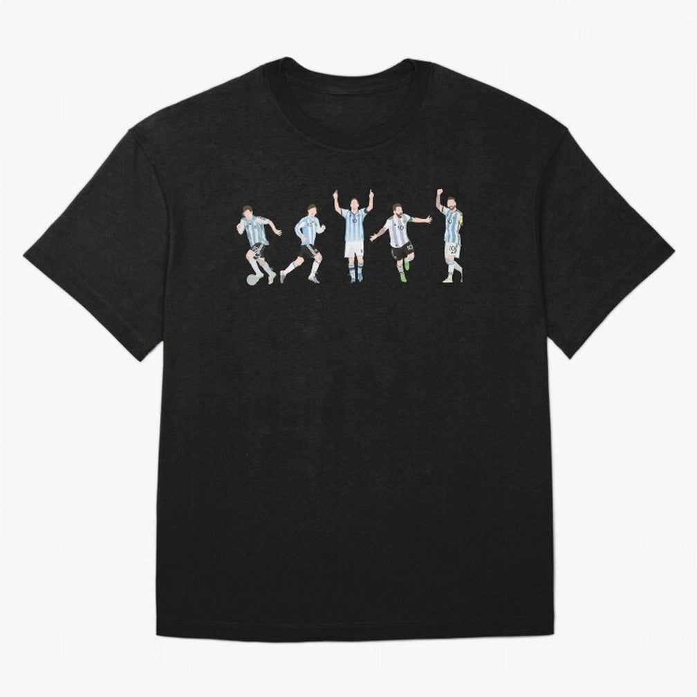 Messi in the World Cups since 2006 Oversized T-Shirt Enjoy Global Football Passion for FIFA World Cup 2026, Highlighting Neymar, Haaland and Cristiano Ronaldo, Brazil, Portugal and Argentina, Vintage Soccer Flavor, Modern Football Stars, National