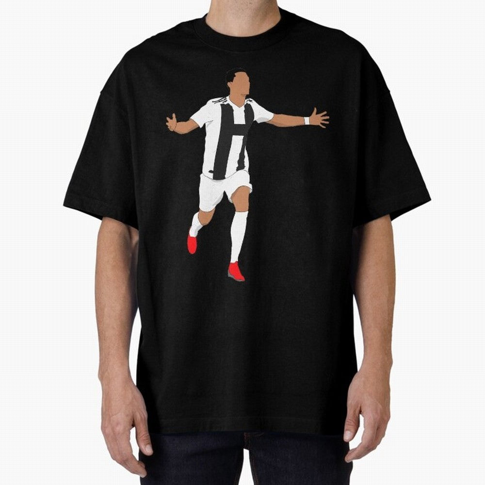 Ronaldo Oversized T-Shirt Honor Football Greatness during FIFA World Cup 2026 for Fans of Messi, Neymar and Mbappe and Argentina, France and Brazil, Bringing Vintage Soccer Flavor, Modern Football Stars, National Flags and Final Night Emotion;