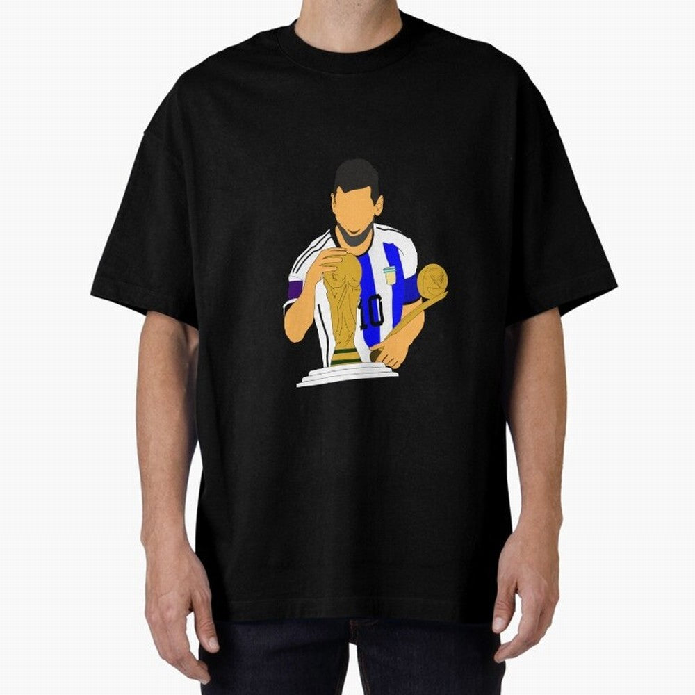 lionel messi Oversized T-Shirt Carry FIFA World Cup 2026 Group Stage Spirit, Highlighting Portugal, Cristiano Ronaldo, Haaland and CR7, Tournament Hype, Historic Matchups, Family Viewing Parties and Global Sports Pride; Great for Watch Parties,