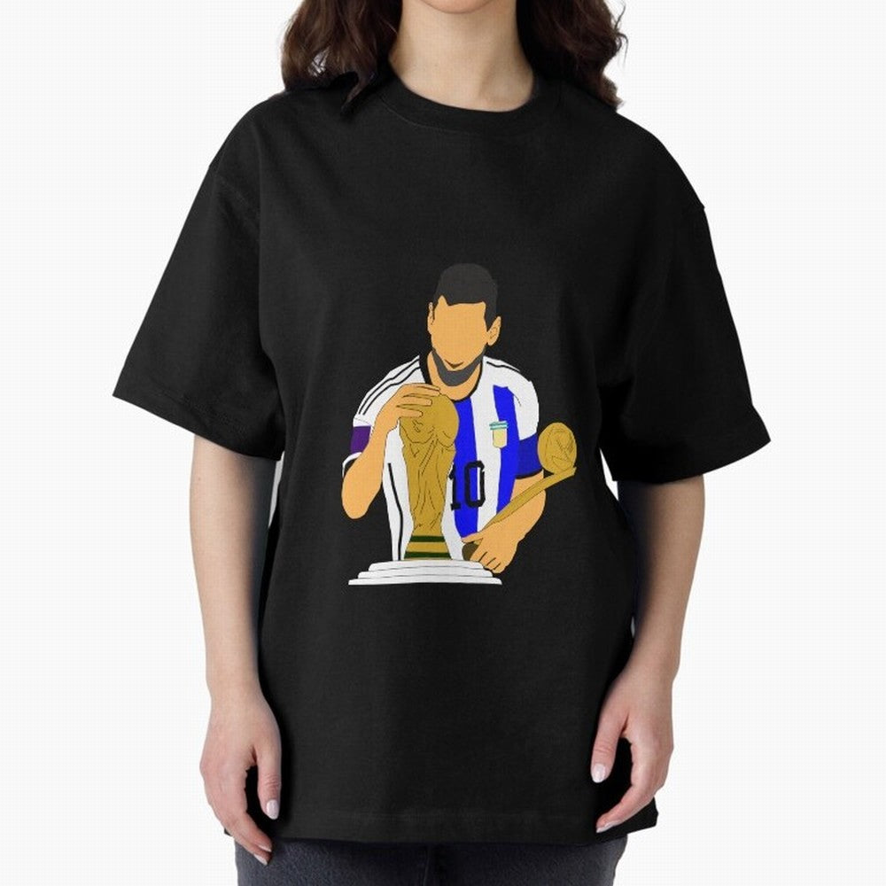 lionel messi Oversized T-Shirt Carry FIFA World Cup 2026 Group Stage Spirit, Highlighting Portugal, Cristiano Ronaldo, Haaland and CR7, Tournament Hype, Historic Matchups, Family Viewing Parties and Global Sports Pride; Great for Watch Parties,