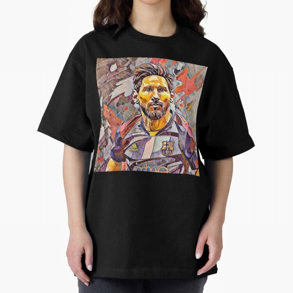 Messi art Oversized T-Shirt Back Your Heroes with FIFA World Cup 2026 for Fans of CR7 and Portugal, Bringing Global Supporter Spirit, Legendary Goals, National Colors and Tournament Celebration; Built for Supporters Chasing Trophy Dreams, Final