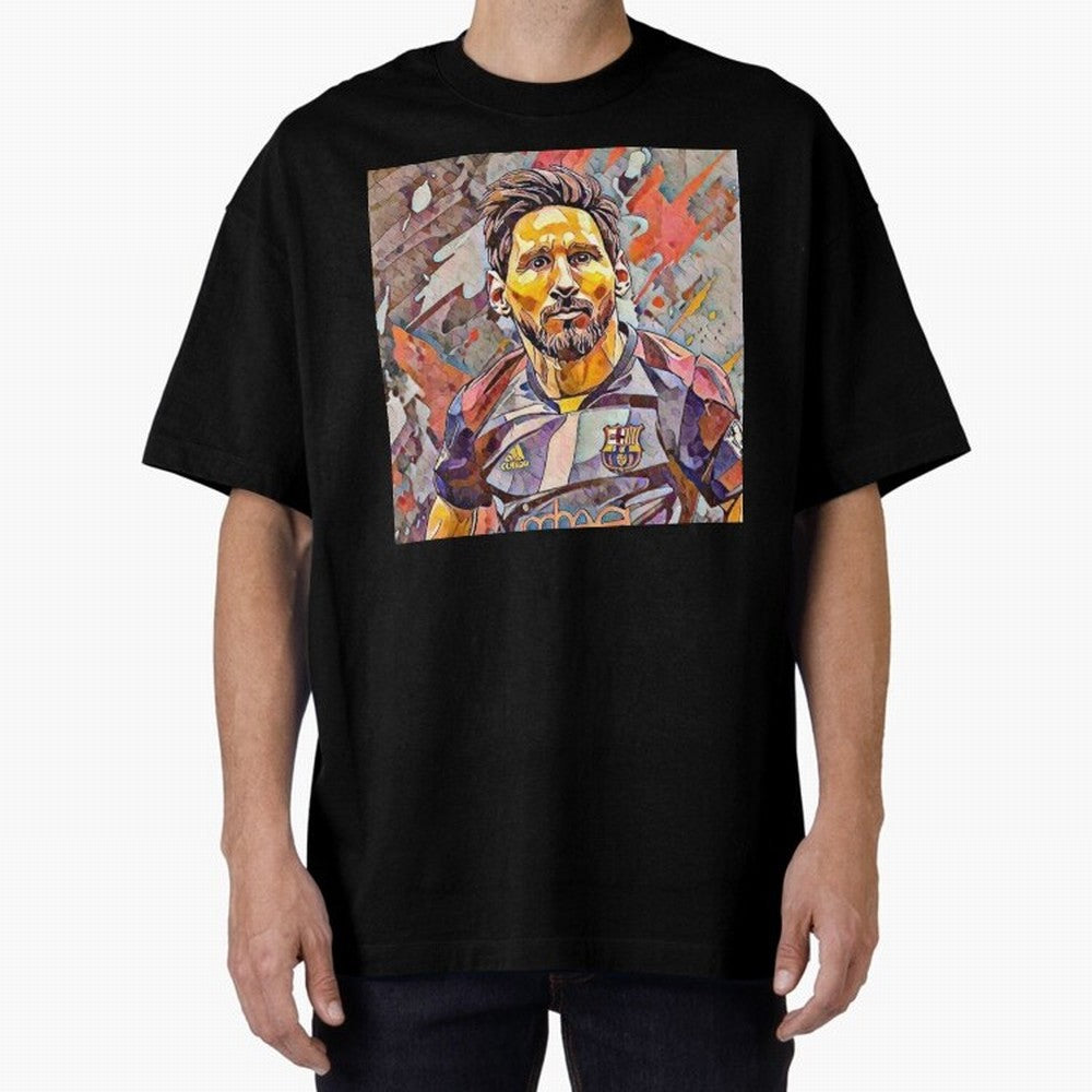 Messi art Oversized T-Shirt Back Your Heroes with FIFA World Cup 2026 for Fans of CR7 and Portugal, Bringing Global Supporter Spirit, Legendary Goals, National Colors and Tournament Celebration; Built for Supporters Chasing Trophy Dreams, Final